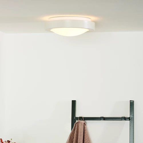 Lucide FRESH - Plafonnière Badkamer - Ø 27 cm - 1xE27 - IP44 - Wit - sfeer 1